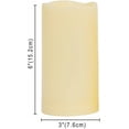 thumbnail image 3 of JZ-Outdoor Flameless LED Candle with Timing Function Waterproof Plastic Realistic Flickering Battery Operated LED Pillar Candle Long Lasting 1500 H Battery Life 3x6 inch Waved Edge, 3 of 4