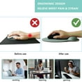 thumbnail image 2 of Mouse Pad with Wrist Support, Ergonomic Mouse Pad with Memory Foam Wrist Rest Cushion, Non- Rubber Base Gaming Mice Pad for Home Office Computer Laptop, Green, 2 of 14
