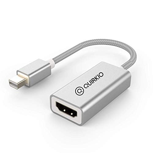 QUIRKIO Thunderbolt Mini DisplayPort to HDMI Adapter [Aluminum Shell, Slim,] Compatible With MacBook Microsoft Surface Pro, Monitor, TV, Projector Compatible Full 1080p HD - Walmart.com