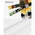 thumbnail image 7 of Tie Up Valance Curtain for Kitchen, Farm Blossom Sunflowers Rod Pocket Short Curtains Adjustable Tie-Up Shade Valances, Yellow Floral on Buffalo Lattice Window Treatment for Bathroom Living Room Bedroom, 7 of 7
