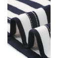 thumbnail image 5 of DARING DIVA Women's Plus Round Neck Striped Ruffle Blouse 2X Navy Blue, 5 of 6