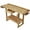 Natural + Rubber Wood + 1 +0, variant on 55-Inch Wood Workbench - Wooden Workbench for Garage Workshop and Home