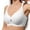 White, variant on Jelly Bras for Women Seamless Scallop V Neck Keyhole Cup Wide Adjustable Straps Wireless Medium Supportive Comfortable Daily Wear Underwear Bras