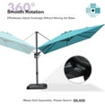 thumbnail image 5 of PURPLE LEAF Cantilever Umbrella with Base 9 Feet Patio Outdoor Aluminum Offset Umbrella with 360-degree Rotation for Garden Deck Pool Patio Turquoise Blue, 5 of 10