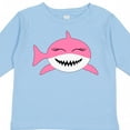 thumbnail image 4 of Inktastic Cute Pink Shark Boys or Girls Long Sleeve Toddler T-Shirt, 4 of 5