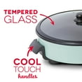 thumbnail image 3 of Dash Family Size Electric Skillet with 14 inch Nonstick Surface + Recipe Book for Pizza Burgers, Cookies, Fajitas, Breakfast & More, 20 Cup Capacity, 2.5 Inch Deep, 1400-Watt - Aqua, 3 of 6