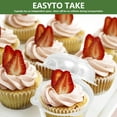 thumbnail image 4 of 100 Pcs Cake Slice Boxes, Individual Cake Boxes Clear Cake Boxes with Sealing Stickers Square Individual Cupcake Boxes Slice Cake Boxes for Cake Portions, Muffins, Salad, Cheese, 4 of 8