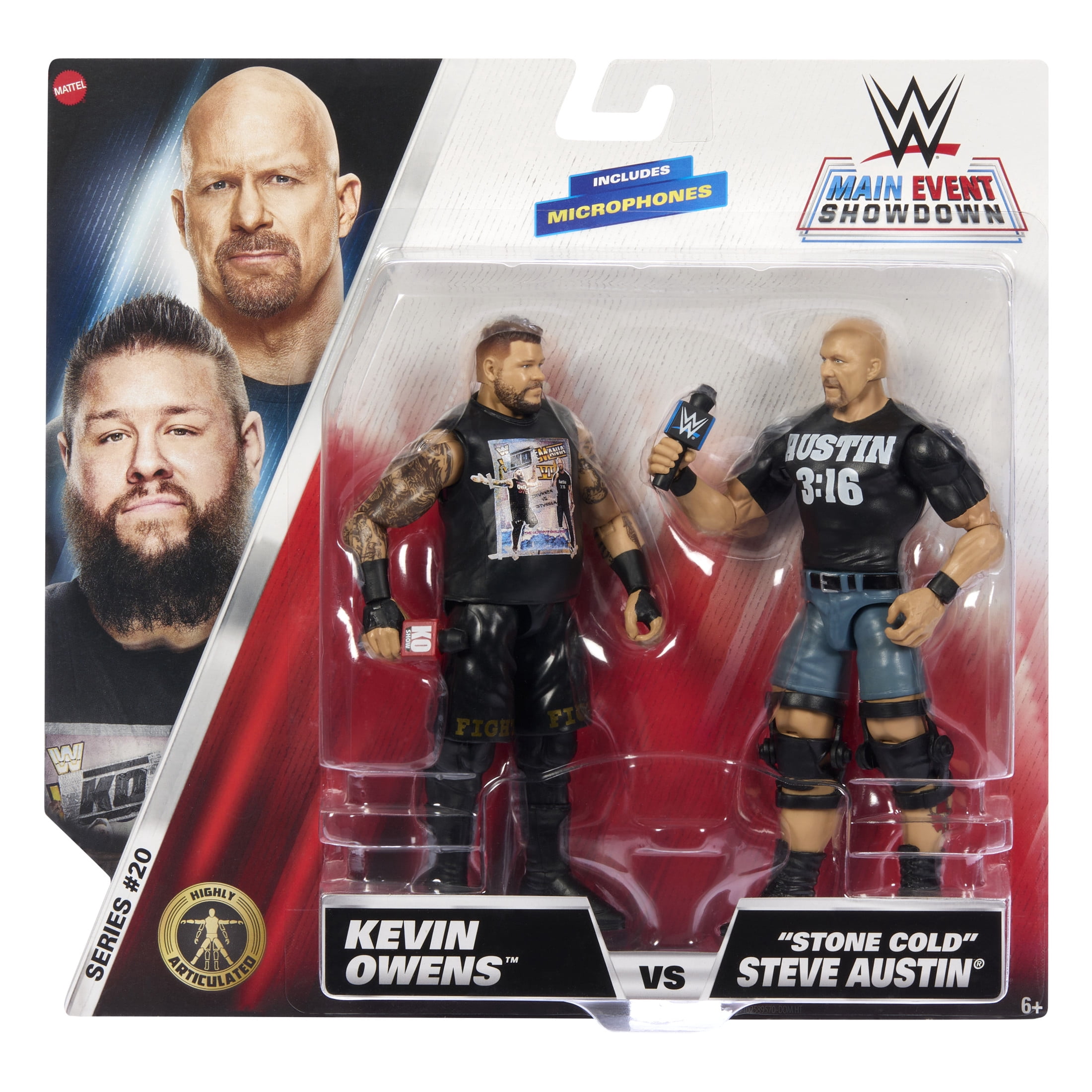WWE Main Event Championship Showdown “Stone Cold” Steve Austin vs Kevin Owens Figures Set, Series #20