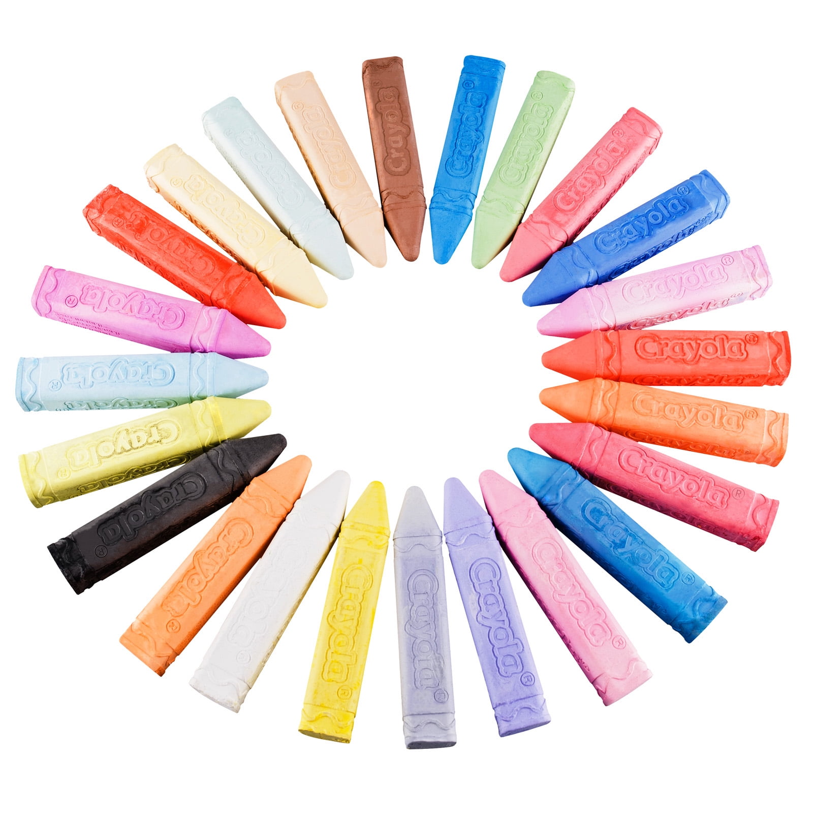Crayola Washable Sidewalk Chalk, 24 Per Box, 4 Boxes