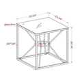thumbnail image 2 of Bowery Hill Contemporary styled Glass Top End Table in Gold Finish, 2 of 7
