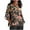 Multicolor-5, variant on successthop Floral Blouses for Women Plus Size Crinkle Textured 3/4 Sleeve Clothes Crewneck Casual Print Pullover Shirt