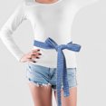thumbnail image 3 of unbranded Cinturón Femenino De Mezclilla Clásico Con Nudo De Ajuste Para Estilo Casual O Formal, 3 of 8