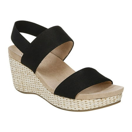 

LifeStride Womens Delta Slingback Ankle Strap Wedge Sandals