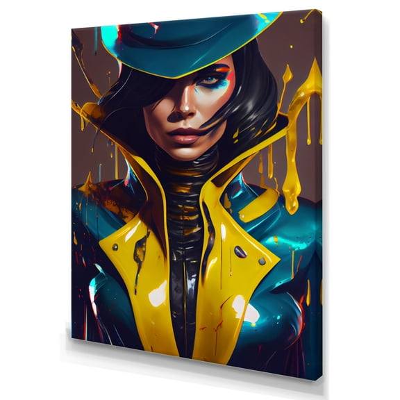 Designart Female Criminal Mastermind X Canvas Wall Art
