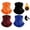 Black&Orange&Winered&Royablue, variant on 4 Pack Winter Neck Warmer Fleece Neck Gaiter Windproof Face Cover Scarf, Black&Green&Royablue&Gray