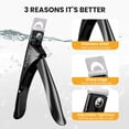 thumbnail image 2 of MelodySusie Nail Clippers, Adjustable Stainless Steel Trimmer for Fake Nail Tips and Acrylic Nails, Black, 2 of 8