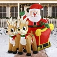 thumbnail image 4 of Papá Noel inflable en trineo Joiedomi de 1,8 m con LED de 6 pies, 4 of 9