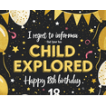 thumbnail image 4 of Black Background Glittery Banner with Golden Balloons and Stars Happy 18th Birthday Theme Childhood Explored Party Decoration Backdrop Photography Props Birthday Party Supplies, 4 of 7