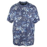 Men's Big and Tall Marlin Fishing Boat T-Shirt-BLU-2LT