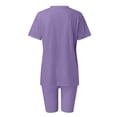 thumbnail image 5 of Womens Short Sets Two Piece Set Short Sleeve Tops Shorts Spring Sets Women’s Clothing, 5 of 6