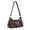 Coffee, variant on Spencer Crescent Shoulder Bag for Women PU Leather Hobo Tote Handbag Clutch Purse Ladies Trendy Punk Underarm Bag, Black