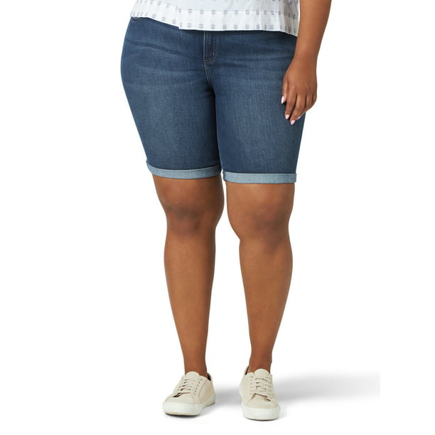 Lee Women's Plus Size Flex Motion Regular Fit Roll Cuff Bermuda -  Walmart.com