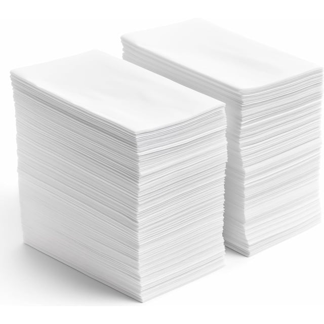 Toallas de mano desechables Luxe Paper, 50 unidades, color blanco, 30 x 40 cm