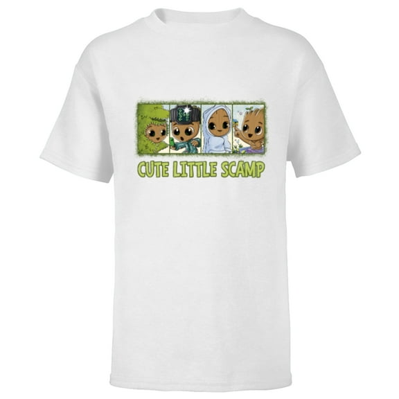 Marvel Studios I Am Groot Cute Little Scamp - Short Sleeve T-Shirt for Kids - Customized-White