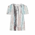 thumbnail image 4 of Pisexur Hauts pour Femmes Blouses Décontractées Mode Été Imprimé Manches Courtes Col Rond, Multicolore, 3TG, 4 of 5