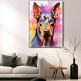 thumbnail image 5 of Doberman Pinscher Canvas Wall Art Famous Oil Paintings Monets Watercolor Dog Canvas Funny Dog Canvas Floral Print Abstract Farmhouse Gallery Aesthetic Room Decor for Bedroom Bathroom, 5 of 6