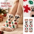 thumbnail image 2 of Womens Christmas Fuzzy Socks Soft Coral Fleece Holiday Crew Socks Warm Cozy Winter Home Sleeping Socks One Size, 2 of 6