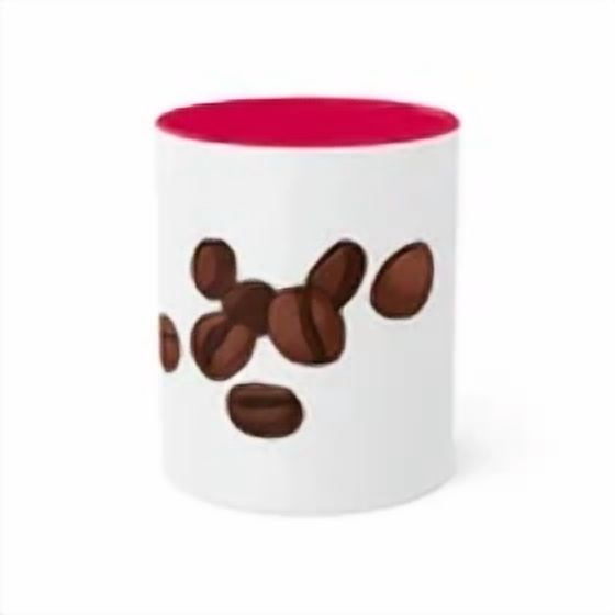 Coffee Mug With Coffee Beans Design