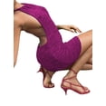 thumbnail image 3 of Douhoow Women Summer Knitted Dress Tied Neck Halter Off-Shoulder Backless Slim Bodycon Mini Dress, 3 of 4