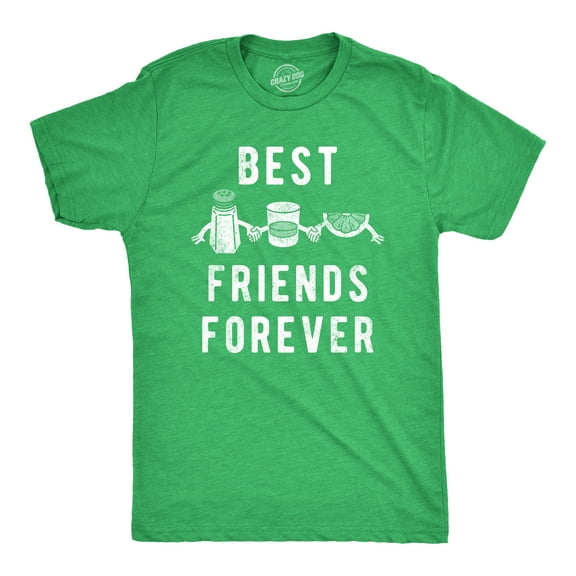 Mens Best Friends Forever T Shirt Funny Tequila Lime Salt Drinking Joke Tee for Guys Graphic Tees