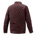 thumbnail image 4 of Abrigo acolchado para hombre con bolsillos Cuello alto Chaqueta con cremallera, 4 of 6