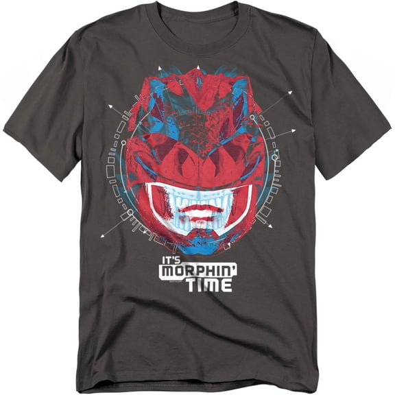 Power Rangers T-Shirt Its Morphin Time Unisex Graphic Tee For Men & Women Charcoal