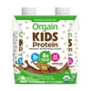 Orgain Kids Organic Grass Fed Protein Nutritional Shake, Chocolate- 8g Protein, 8.25oz, 4pk