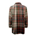 thumbnail image 5 of Women Coats and Jackets Shacket Jacket Women Plaid Color Block Jacket Buttons Down Collar Plaid Shirts Loose Plus Size Flannel Jacket, 5 of 6