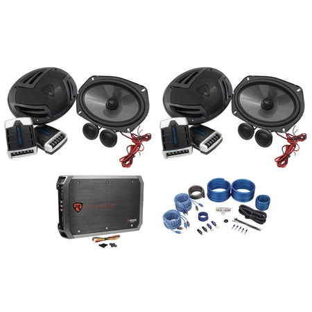 2 Pairs Rockville Rv69 2c 6x9 Component Car Speakers 4