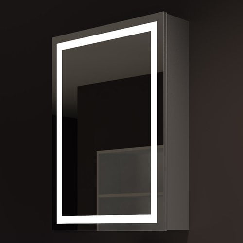 Paris Mirror Harmony 24 X 32 Surface Mount Framed Medicine Cabinet With 3 Adjustable Shelves And Led Lighting Com Surface Mount Framed Medicine Cabinet, Surface Mount Medicine Cabinet With Mirror And Lights