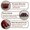 thumbnail image 3 of Peine de masaje de madera Gua Sha Peine de dientes anchos para el cuero cabelludo, facial, masaje corporal Masajeador de sándalo natural Mujeres Hombres (forma de M A), 3 of 5