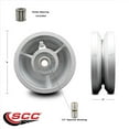 thumbnail image 2 of SCC -4" Semi Steel Cast Iron V-Groove Wheel Only w/Roller Bearing -800 lbs Cpty, 2 of 2