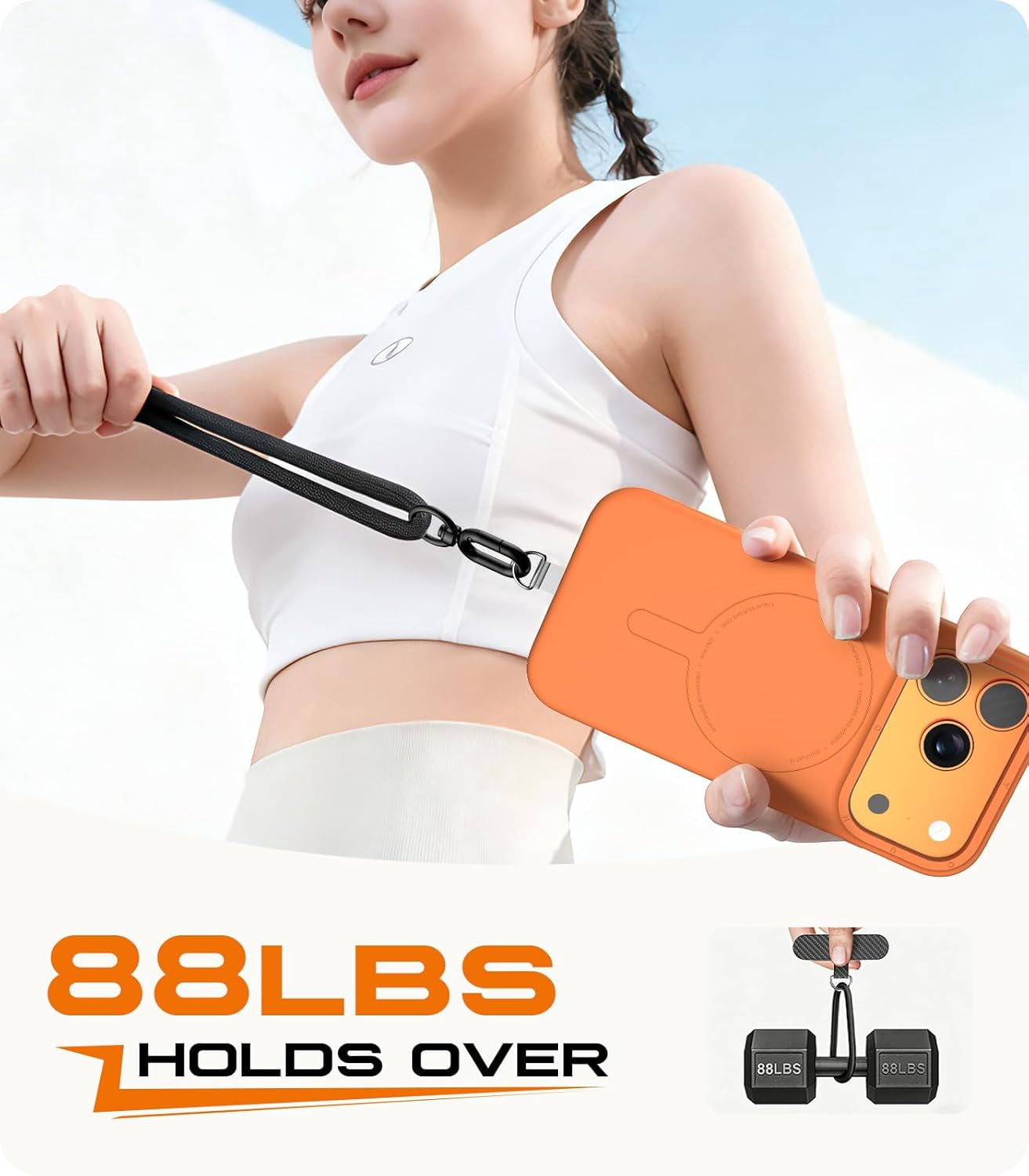 [2026 Upgrade] Phone Lanyard Crossbody with 2 TPU Phone Tabs, Adjustable Anti Theft Phone Strap Crossbody, Zinc Alloy Metal Buckles, Universal Cell Phone Neck Lanyard for Daily & Travel Essentials
