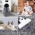 thumbnail image 7 of Shininglove Modern Bordered Area Rugs 8x10ft for Living Room, Machine Washable Low Pile Carpet with TPR Non-Slip Backing for Home Office(Grey), 7 of 7