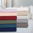 thumbnail image 6 of Superior Tierney Cotton Percale Deep Pocket Sheet Set, Split King, Navy Blue, 6 of 6