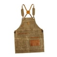 thumbnail image 3 of colaxi Canvas Apron Gardening Apron Cross Back Multipurpose Woodworking Shop Apron Tool Apron for Gardeners Electrician Carpenter Brown, 3 of 9