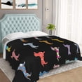 thumbnail image 6 of Women''s Dog Dachshund Throw Blankets Plush Blanket Soft Sherpa Fleece Blanket Adults for Crib Couch Chair Living Room Travel (50"x60",Dog), 6 of 6