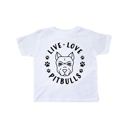 

Inktastic Live Love Pitbulls Gift Toddler Boy or Toddler Girl T-Shirt