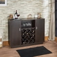 thumbnail image 3 of Wine Bar Cabinet with 2 Door, Home Coffee Cabinet with Stemware Rack, Kitchen Buffet Sideboard with Storage Shelf  for Living Room, Dining Room, Espresso, 3 of 7