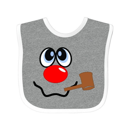 

Inktastic Snowman with Red Nose and Corncob Pipe Gift Baby Boy or Baby Girl Bib